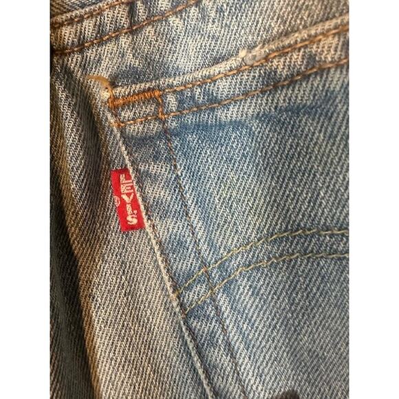 Levi's Light Blue Ripped Button Fly 501 S Skinny Denim Jeans Women Sz 26 - Picture 8 of 12